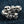 Clear CZ Star Skull Sterling Silver Ring, ring on denim front