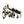 Clear CZ Star Skull Sterling Silver Ring, ring reverse
