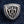 Diamond Fleur-de-Lis schildring van sterling zilver, detail schild voorzijde op denim