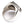 Diamond Fleur-de-Lis schildring van sterling zilver, opening achterzijde en onderkant schild