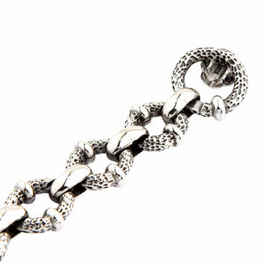 Crazy Skull Kettenarmband aus Sterlingsilber, Ansicht aus alternativem Winkel
