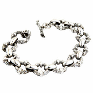 Crazy Skull Kettenarmband aus Sterlingsilber, Seitenansicht