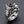 Justerbar ring med krönt flodhäst i 925 sterlingsilver, närbild av krona och skulpterat ansikte