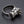 Justerbar ring med krönt flodhäst i 925 sterlingsilver, vy ovanifrån av flodhästhuvud över öppen skena