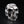 Deadcity Choppers Skull Sterling Silver Ring, choppers lettering close up