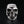 Deadcity Choppers Skull Sterling Silver Ring, direct skull front view