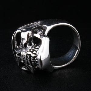 Deadcity Choppers Skull Sterling Silver Ring, interior band view