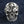 Anello Death Skull in argento sterling, vista dettagliata del viso