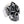 Anello Death Skull in argento sterling, vista frontale