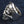Anello Death Skull in argento sterling, vista a tre quarti