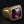 Bague d'évêque à croix et améthyste carrée plaquée or, profil complet de la bague