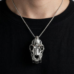 Dinosaurierschädel-Anhänger aus Sterlingsilber