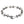 Dorje Vajra Sterling Silver Link Bracelet showing the clasp and curled links from the front.