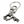 Flame Dragon Sterling Silver Keychain, dragon clip angle
