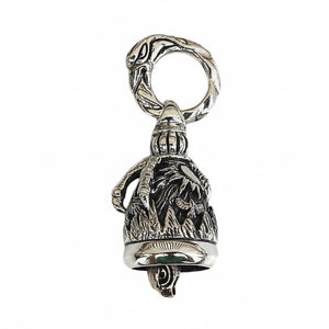 Pendente a campana con artiglio d'aquila in argento sterling, artiglio frontale