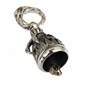 Pendente a campana con artiglio d'aquila in argento sterling, profilo dell'artiglio