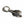 Pendente a campana con artiglio d'aquila in argento sterling, dettaglio del battaglio ad aquila