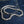 8mm Byzantine Sterling Silver Heavy Chain Necklace shown in diagonal links on denim view.