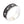 Embossed Star Sterling Silver Band Ring. Notched band oblique.