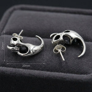 Flame Claw Sterling Silver Stud Earrings, earring reverse and post