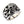 Flame Skull Crossbones Sterling Silver Ring, flame skull crossbones ring front