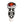 Profile view of sterling silver gothic ring displaying fleur de lis emblem and red stone elevation
