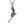 Flintlock Pistol and Heart Sterling Silver Pendant shown in barrel down hanging view.