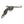 Flintlock Pistol and Heart Sterling Silver Pendant shown in pistol horizontal profile view.