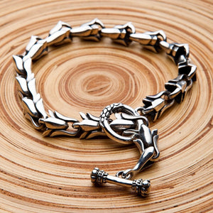 Togglearmband i 925 sterlingsilver med blomlänkar, hela armbandet och blomlänkar