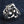 Garnet-Eye Fang Devil Sterling Silver Ring, fang devil left profile