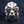 Garnet-Eye Fang Devil Sterling Silver Ring, garnet-eye devil skull front on denim