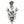 Garnet Flame Skull Sterling Silver Pendant, flame skull front