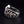 Garnet Fleur-de-Lis Shield Sterling Silver Ring, rear opening and inner band