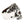 Garnet Eye Leaf Crown Sterling Silver Skull Ring, leaf crown right profile