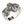 Bague croix médiévale en argent sterling et grenat, bague angle gauche