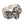 Bague croix médiévale en argent sterling et grenat, bague vue de trois-quarts