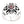Bague en argent sterling croix tribale et grenat — monture surélevée sous un angle