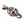 Tribal schedelhanger van sterling zilver met granaat, tribale schedel schuin van opzij