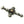 Skull Cross Pendant with Gold-Finished Center, skull cross low angle