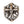 Anillo de escudo de plata de ley con crucifijo dorado — vista frontal