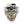 Bague tête de mort avec signe dollar doré en argent sterling, face de la bague tête de mort dollar