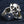 Bague tête de mort avec signe dollar doré en argent sterling, bague angle arrière