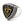 Bague en argent massif avec fleur de lys dorée — vue en biais