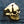 Anillo de calavera de latón bañado en oro de 14k, calavera bañada en oro en tres cuartos sobre mezclilla