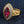 Gold-Plated Red CZ Crozier Bishop Ring. Red marquise left front.
