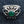 Bague tribale en argent sterling et agate verte, détail de l'agate verte