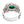 Bague tribale en argent sterling et agate verte, envers de la bague