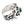 Bague tribale en argent sterling et agate verte, profil latéral de la bague