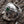 Green CZ Tribal Face Sterling Silver Ring. Scroll right shoulder.