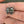 Green Eye Oni Mask Sterling Silver Stud Earrings, earring posts reverse